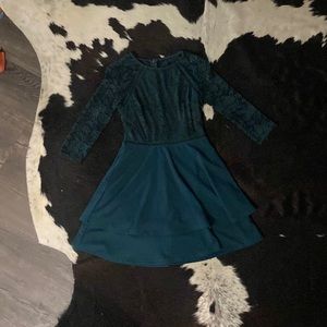Green lace dress